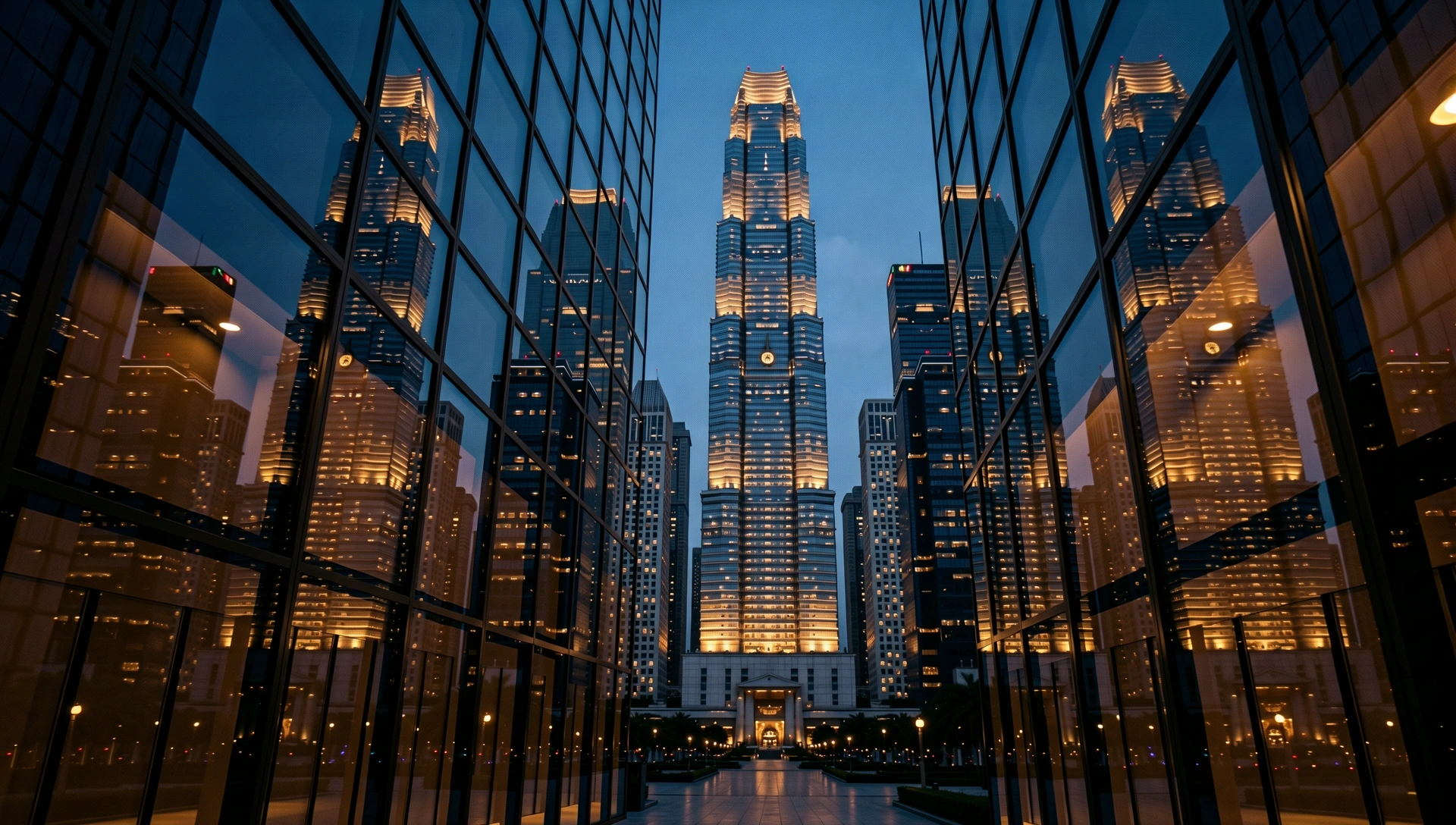 Jakarta cityscape at dusk